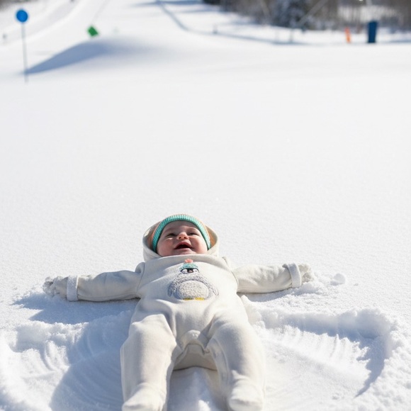 GAP Other - GAP Cream Penguin Footie Cotton One Piece